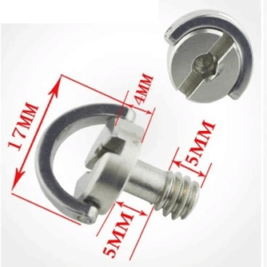 Tornillo de 1/4" en D para galletas quick release, 10mm