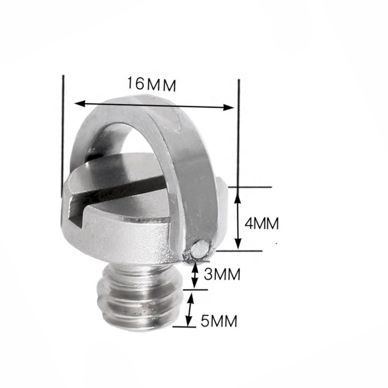 Tornillo de 1/4" en D para galletas quick release, 8mm
