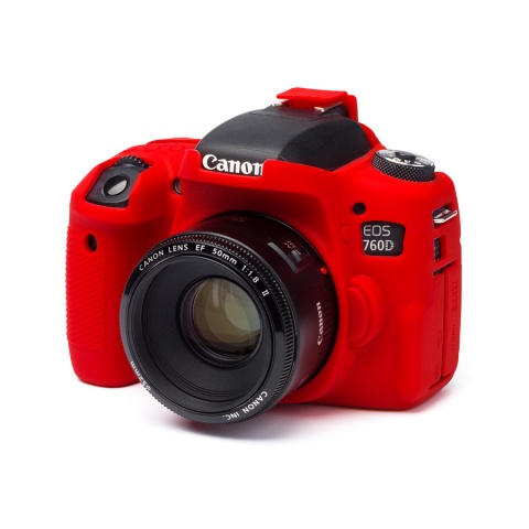 Carcasa de Silicon easyCover para Canon 760D T6s Rojo