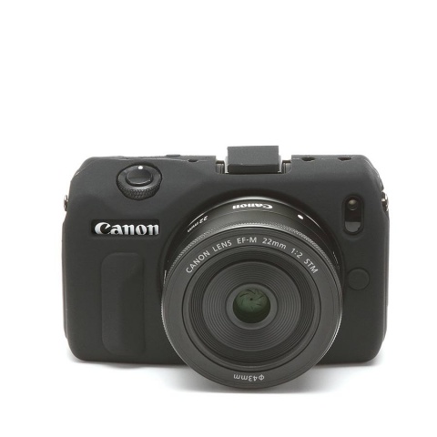 Carcasa de Silicon EasyCover para Canon M - Negro