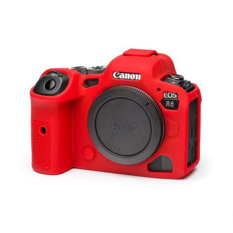 Carcasa de Silicon EasyCover para Canon R5 / R6 / R6 II - Rojo