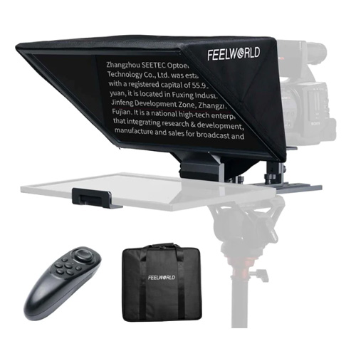 Teleprompter Feelworld TP16 para tabletas de hasta 16". Para cámaras y celulares