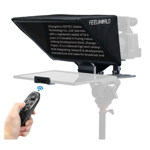 Teleprompter Feelworld TP16 para tabletas de hasta 16". Para cámaras y celulares