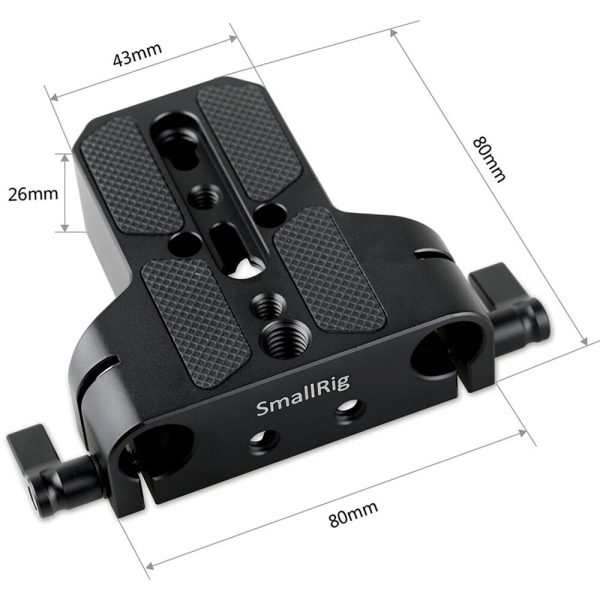 Placa base compacta SmallRig 1674 para rieles de 15mm - Imagen 6