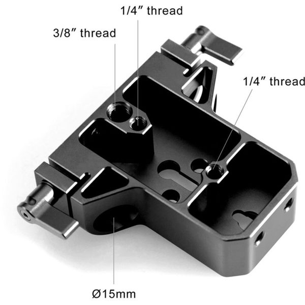Placa base compacta SmallRig 1674 para rieles de 15mm - Imagen 5