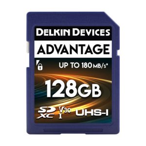 Memoria SD Delkin Devices 128GB ADVANTAGE UHS-I SDXC, V30, U3, Class 10, 180MB/s