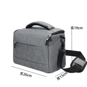 Bolso de hombro color gris de Nylon para cámara y equipo fotográfico, 7.5 litros