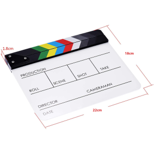 Claqueta Pizarra de cine y video, 22x18cm