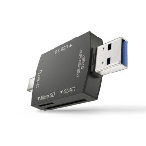 Hub / Lector 3 en 1 Newell OTG, USB-A, USB-C, SD, microSD