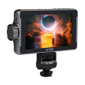 Monitor Viltrox DC-550 Pro, 5.5″ HDMI, touch, 1200cd, visera, y batería NP-F550