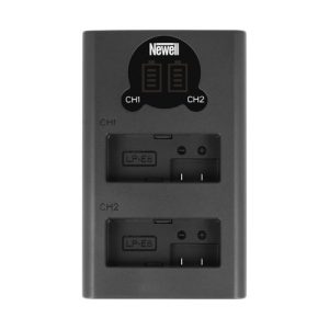 Cargador doble Newell, para Canon LP-E6