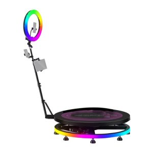Maquina giratoria photo booth 360 NEEWER con Aro de luz RGB (R360)