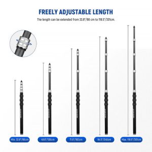 Caña Boompole de fibra de carbono NEEWER MS-300C de 3 metros de largo