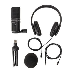 Kit para Podcast ZOOM ZUM-2PMP, con micrófono dinámico, auriculares, trípode, cable USB-C de 2m