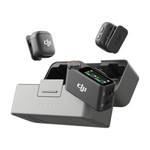Kit de microfonos DJI MIC 3, 2 transmisores, caja de carga