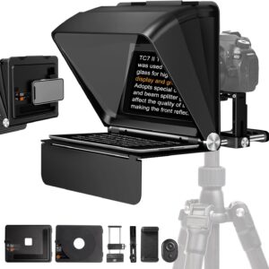 Teleprompter Lensgo TC7II Ultimate para cámara, celulares y iPad, proyección de hasta 7.9"