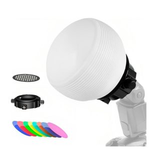 Difusor esferico Lensgo D25 para flashes speedlight