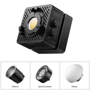 Luz LED Ulanzi EC65, bicolor, 65watts con batería, modificadores y conector AC (L184)