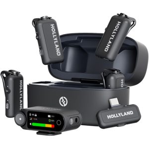 Micrófonos inalámbricos Hollyland Lark Max2 Combo, para 4 personas.
