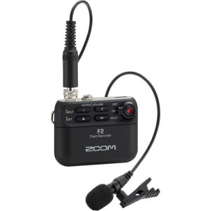 Grabadora de Campo ultracompacta Zoom F2 con corbatero, 32 bits