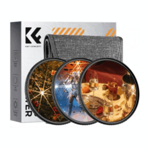 Kit de 3 filtros de estrella K&F Concept de 49mm, 4, 6, 8 puntas