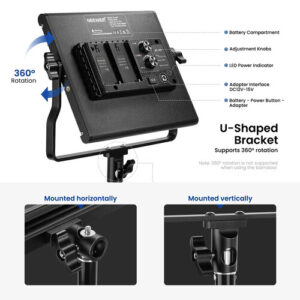 Kit de Paneles LED Neewer NL660, 2 x 40watts