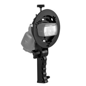 Bracket montura Bowens para speedlights, con empuñadura