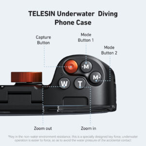 Jaula impermeable Telesin para Celulares, para videos bajo el agua (P4-WTP-06)