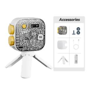 Led Photoolex RGB Tofu Graffiti, 6 watts, Bluetooth, trípode, accesorios