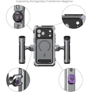 Juala con agarraderas SmallRig 5584 Edicion limitada Megatron para iPhone 17 Pro Max